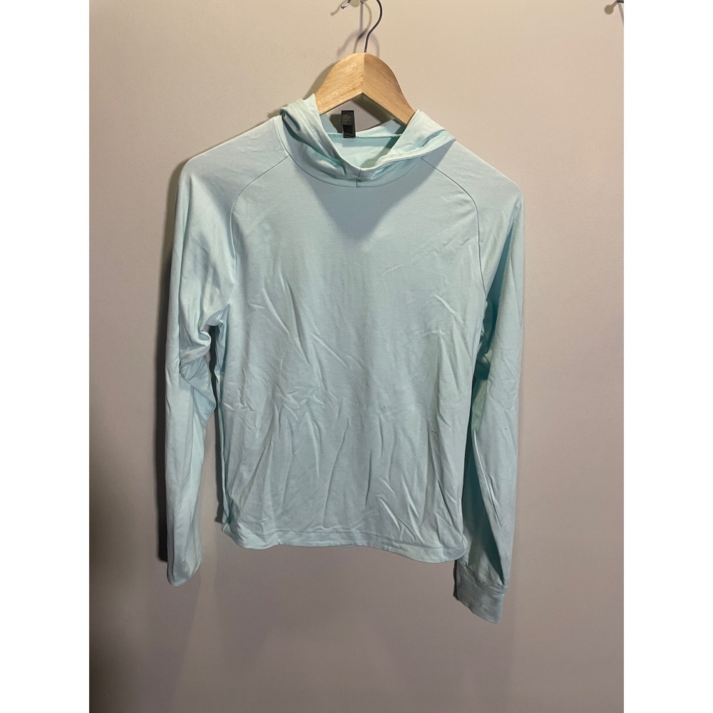 Zella Boys Kids XL Light Blue Long‎ Sleeve Active Hoodie Performance Top Raglan